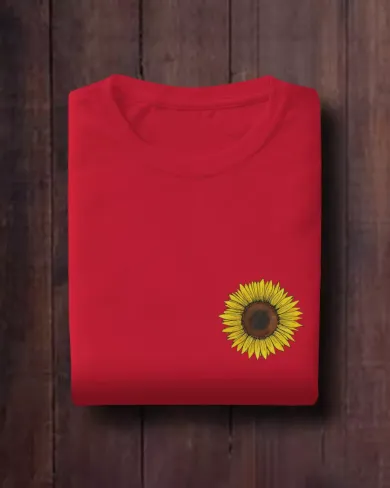 Sunflower Men Round Neck Half Sleeve T-Shirt