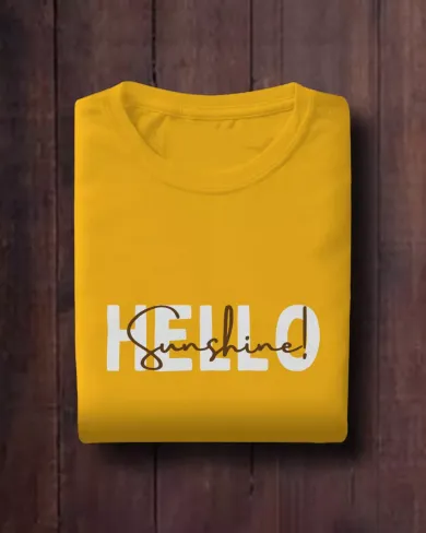 Hello Sunshine Men Round Neck Half Sleeve T-shirt