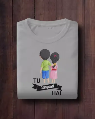 Tu Adopted Hai Women Half Sleeve T-Shirt