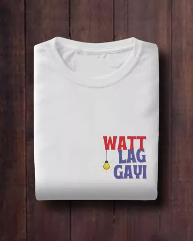 Watt Lag Gyi Men Round Neck Half Sleeve T-shirt
