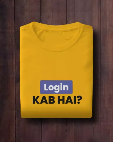Login Kab Hai? Men Round Neck Half Sleeve T-Shirt