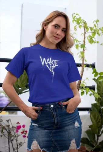Wake Up Half Sleeve Women T-Shirt