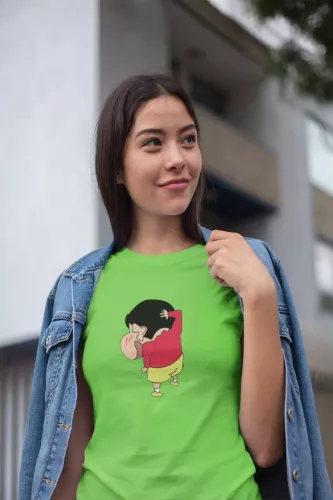 Shinchan Women Round Neck T-shirt