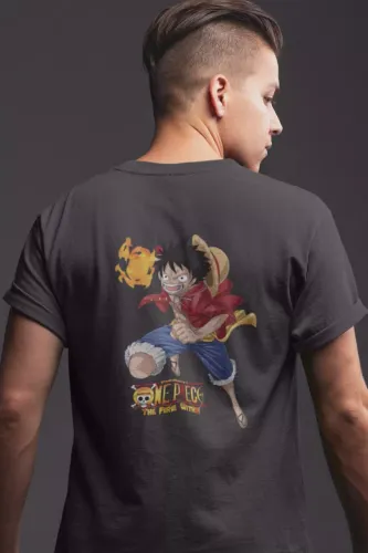 One Piece Men Round Neck Half Sleeve T-Shirt