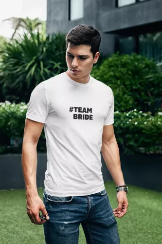 Team Bride Men Round Neck Half Sleeve T-Shirt