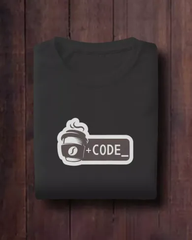Coffee plus Code Men Round Neck Half Sleeve T-shirt