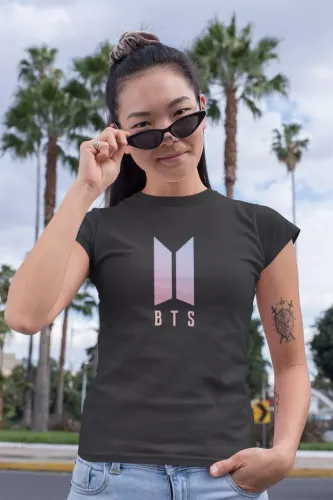 BTS logo Women  Half Sleeve T-Shirt
