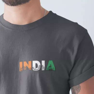 India Men Round Neck Half Sleeve T-Shirt