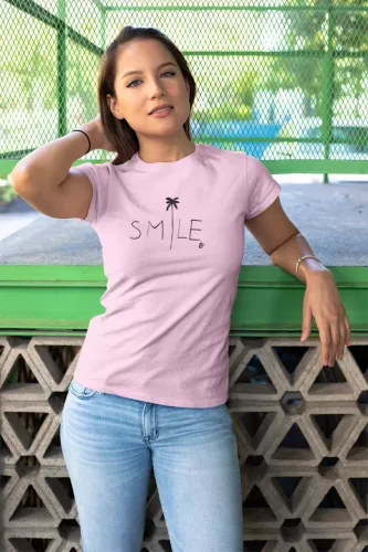 Smile Women Half Sleeve T-Shirt