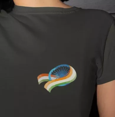 Indian Flag with Ashok Chakra Crop Top