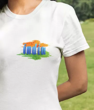India with Flag Crop Top