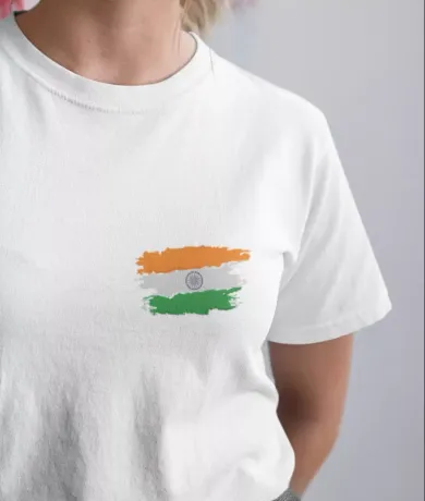 India Flag Women Half Sleeve T-shirt
