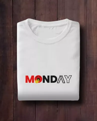 Monday Men Round Neck Half Sleeve T-shirt