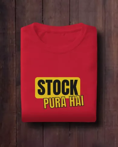Stock Pura Hai Men Round Neck Half Sleeve T-Shirt
