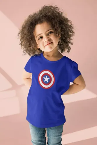 Captain America Kids Round Neck T-Shirts