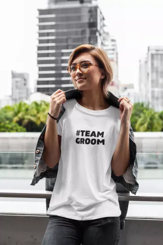 Team Groom Women Half Sleeve T-Shirt