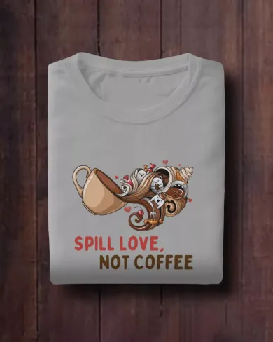 Spill Love  Not Coffee Crop Top
