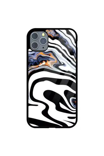 White Abstract Glass Case Cover for iphones