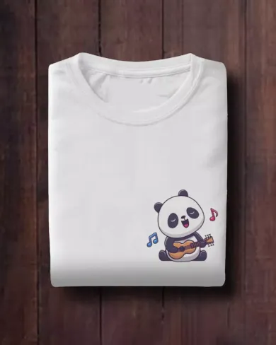 Panda with Guitar Crop Top