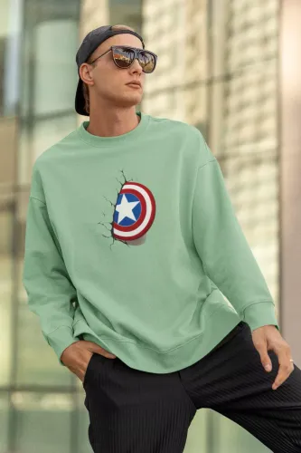 Captain America Half Shield Sweatshirt