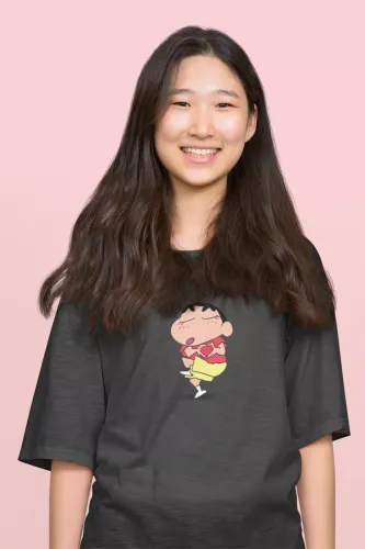 Shinchan Heart Oversized T-Shirt