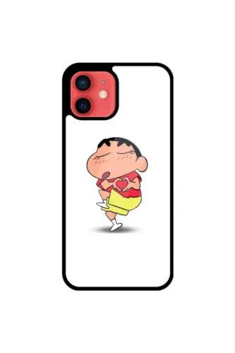 Shinchan Heart Iphone Glass Phone Case