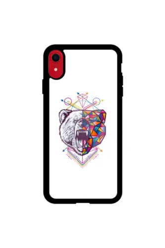 Bear Design Iphone Glass Phone Case