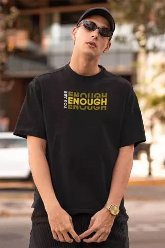 You are Enough Men Round Neck Half Sleeve T-Shirt