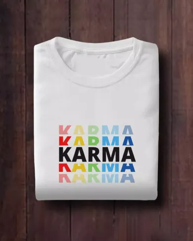 Karma Men Round Neck Half Sleeve T-Shirt