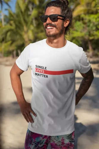Single Lives Matter Men Round Neck Half Sleeve T-Shirt