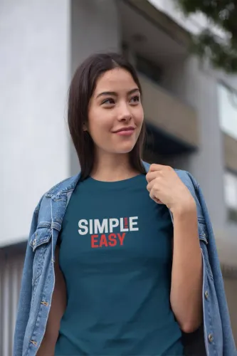 Simple is never Easy Women Half Sleeve T-Shirt